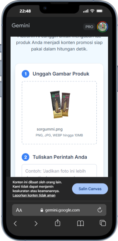 Langkah 1: Unggah Foto Produk